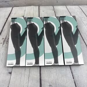 Boody Active Eco Wear Full Length Leggings (4 Pair) Women's XS Sz 0-2 Black